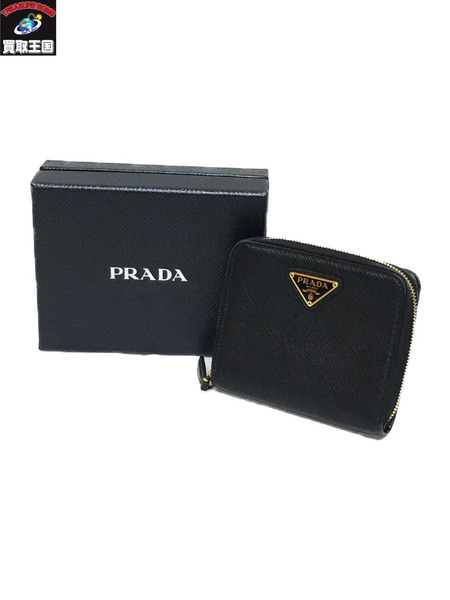 PRADA プラダ サフィアーノ　NERO　二つ折り財布