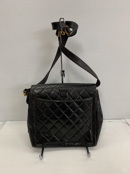 CHANEL ラムレザー マトラッセ ココマーク ショルダーバッグ[値下]