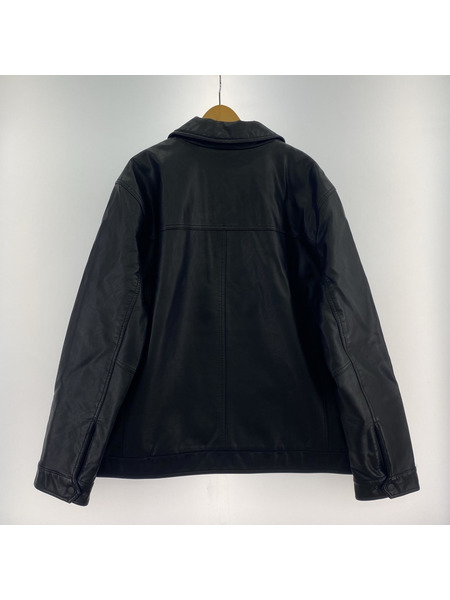 TOMMY HILFIGER フェイクレザージャケット BLK XXL