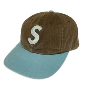 Supreme キャップ 25FW S Logo Cap 6 Panel ブラウン×ブルー