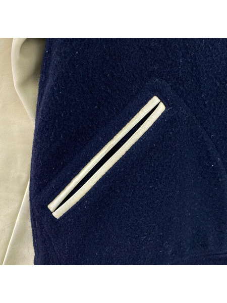 SUGAR CANE ブルゾン・ジャンパー style eyes レザー切リ替エスタジャン 36 NVY