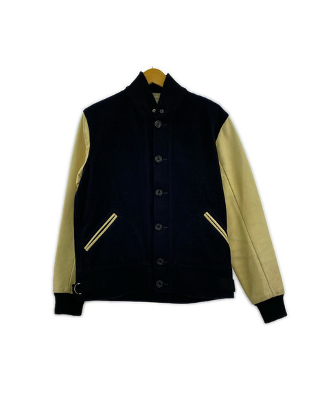 SUGAR CANE ブルゾン・ジャンパー style eyes レザー切リ替エスタジャン 36 NVY