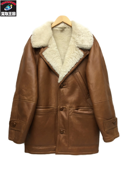 Brooks Brothers イタリー製 Shearling Coat リアルムートンジャケット 48 ブラウン