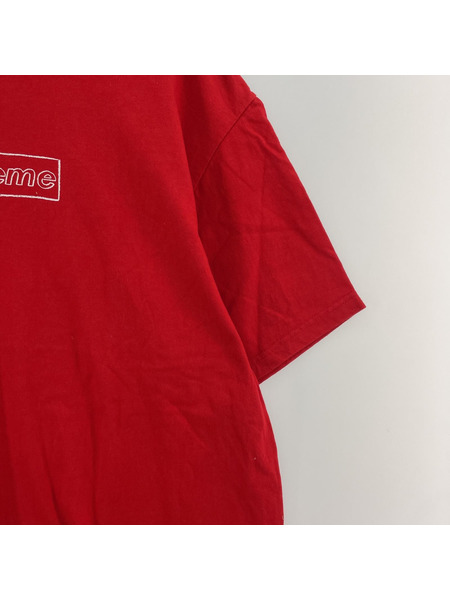 Supreme×KAWS 21SS Chalk Box Logo Tee XL 赤 11SS復刻 カウズ