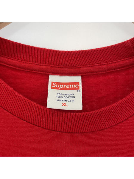 Supreme×KAWS 21SS Chalk Box Logo Tee XL 赤 11SS復刻 カウズ