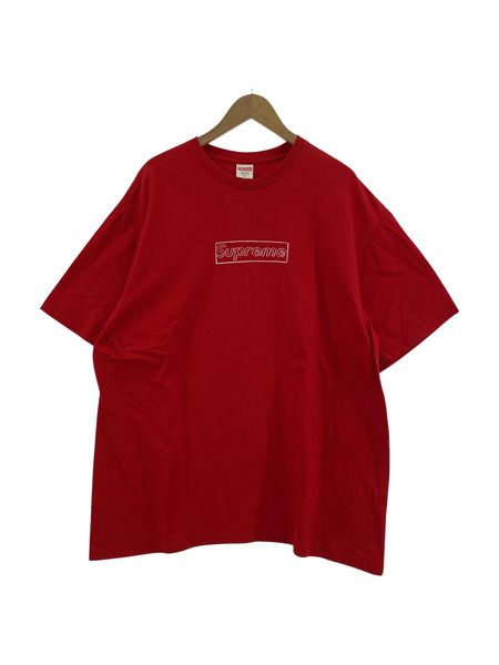 Supreme×KAWS 21SS Chalk Box Logo Tee XL 赤 11SS復刻 カウズ