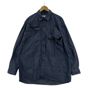 KATHARINE HAMNETT DENIM MULTI POCKET LSシャツ M インディゴ