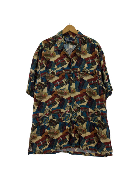 POLO RALPH LAUREN 半袖シャツ Rayon multi color shirts L