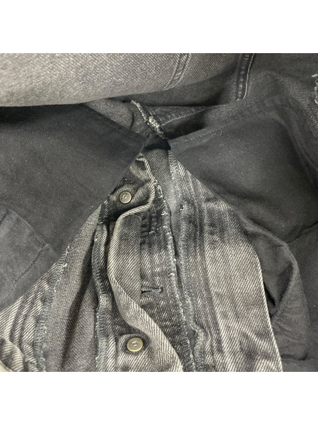 JOHN LAWRENCE SULLIVAN BLEACHED DENIM ZIPPED PANTS 【46】