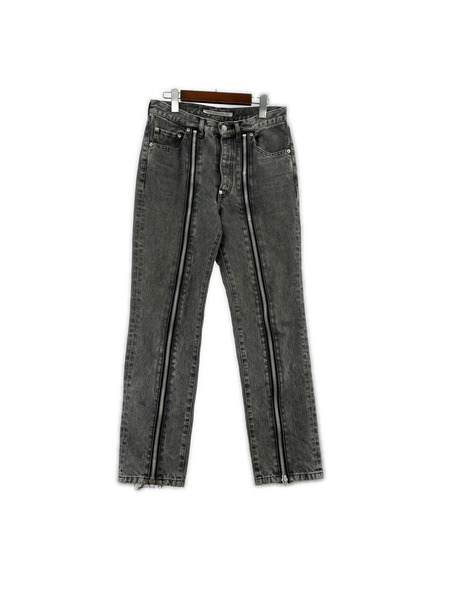 JOHN LAWRENCE SULLIVAN BLEACHED DENIM ZIPPED PANTS 【46】