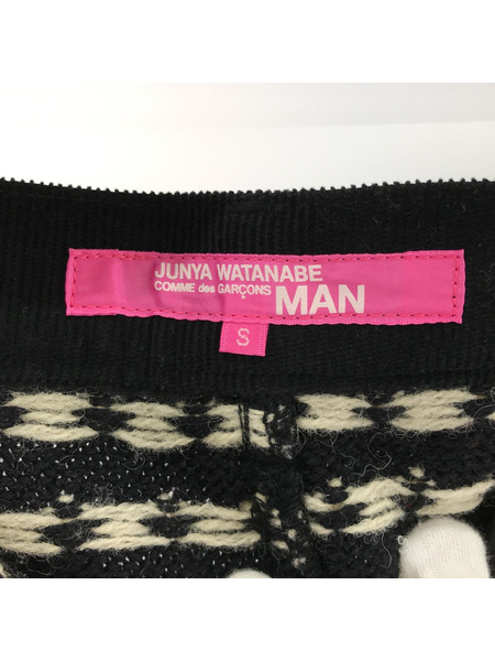 JUNYA WATANABE CdG MAN PINK 総柄ニットスカート (S)