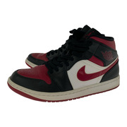 NIKE スニーカー NIKE AIR JORDAN 1 MID 28CM 黒×赤紫