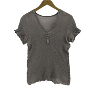 ISSEY MIYAKE me BY ISSEY MIYAKE ストレッチプリーツ S/Sトップス グレー