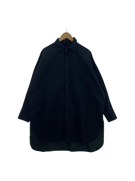 CASEY-CASEY DOUBLE CHEMISE ODEM 1HC108 オープンカラーシャツ BLK (XS)[値下]