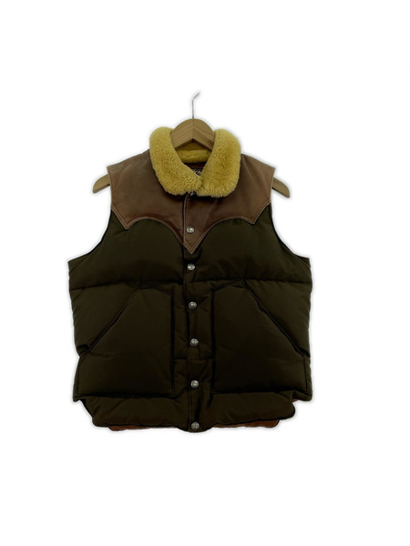 SUGAR CANE ダウンベスト LEATHER YOKE DOWN VEST(M)