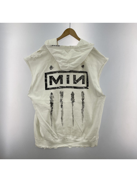 minus(-) bootleg sleeveless hoodie S