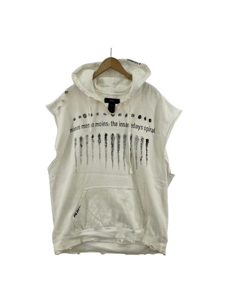 minus(-) bootleg sleeveless hoodie S