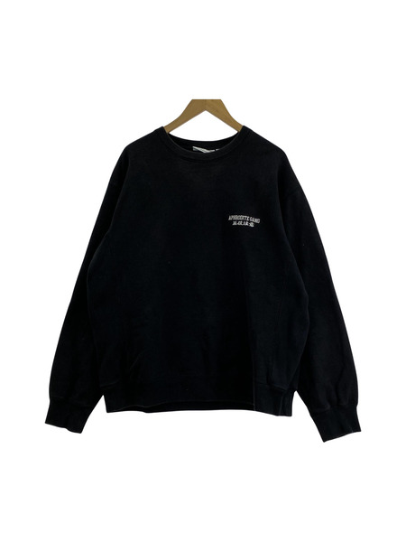 BLACK EYE PATCH×APHRODITE GANG AGH CREW SWEAT 刺繍スウェット L