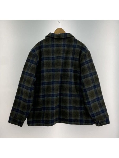 WOOLRICH 内ボアウールジップアップジャケット 緑 (XL)