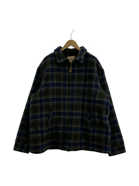 WOOLRICH 内ボアウールジップアップジャケット 緑 (XL)