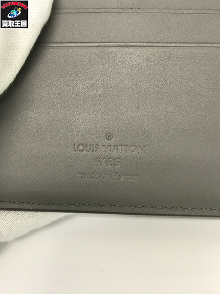 LV コンパクトウォレット 二つ折り アエログラム 灰