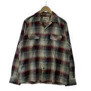 WACKO MARIA 長袖シャツ 50sサンプル オープンカラー レーヨン チェック (M)