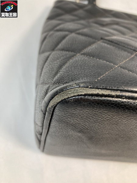 CHANEL シャネル キャビアスキン 復刻トートバック ブラック BK ハンドバッグ