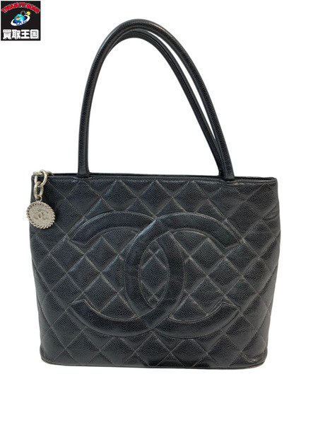 CHANEL シャネル キャビアスキン 復刻トートバック ブラック BK ハンドバッグ