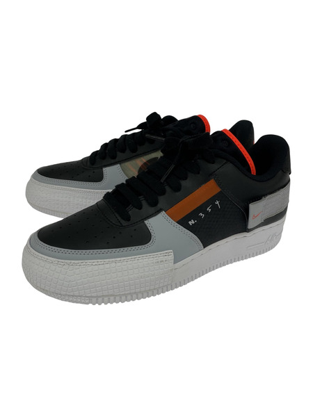 NIKE AIR FORCE 1 TYPE BLACK HYPER CRIMSON