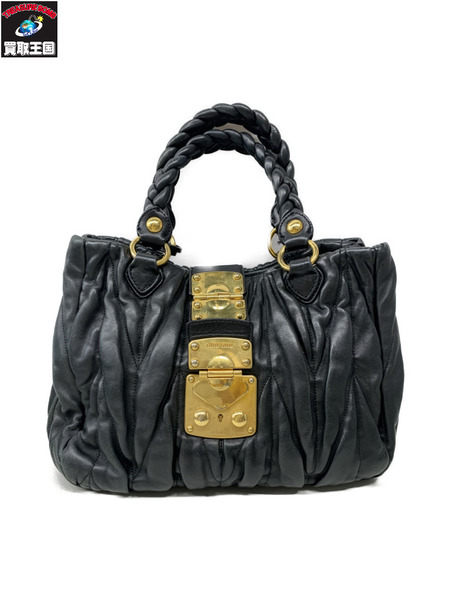 ハンドバッグ miu miu ハンドバッグ 黒