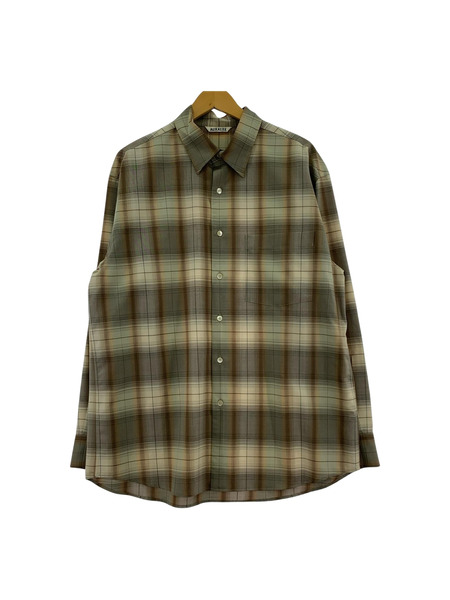 AURALEE 長袖シャツ 25SS SUPER LIGHT WOOL CHECK SHIRT