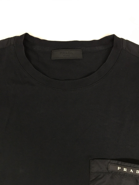 PRADA　ラバーロゴカットソー BLK (S)