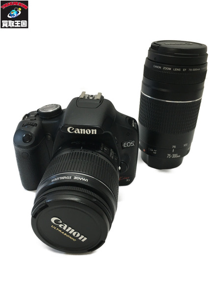 Canon EOS KISS X3 カメラセット  レンズ×2/バッテリー/充電器/ストラップ/通電OK