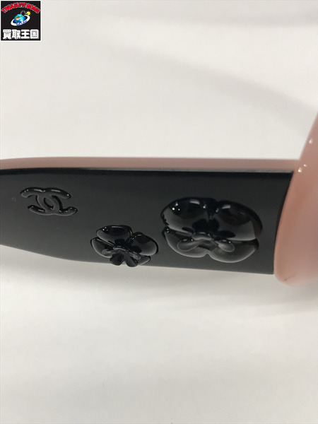CHANEL  サングラス サイドカメリア 黒ピンク