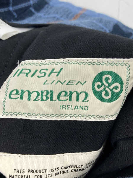 NICHOLAS DALEY IRISH RINEN チェックパンツ 32 ブルー[値下]