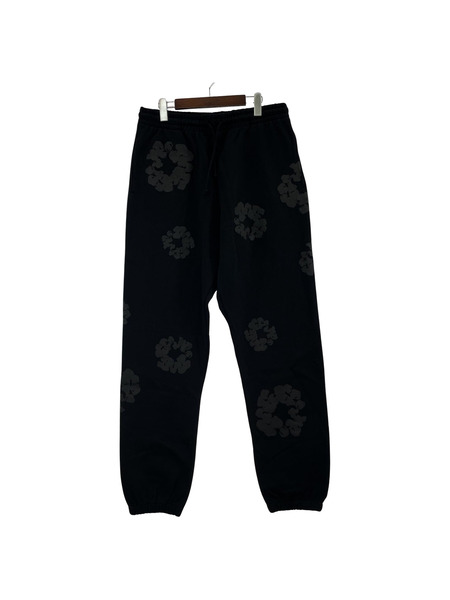 DENIM TEARS COTTON WREATH SWEATPANT Black フラワースウェットパンツ XL