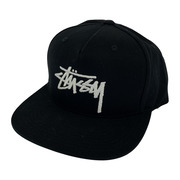 STUSSY Big Stock Point Crown Cap BLK