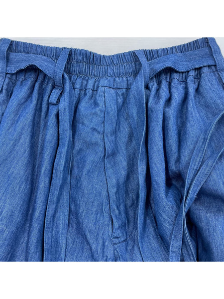 パンツ BISHOOL 着物パンツ 青