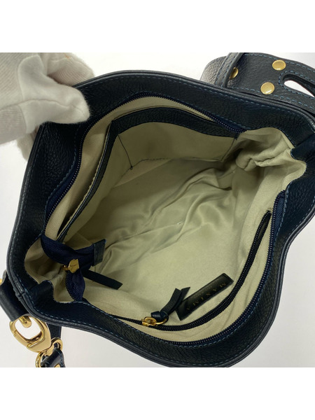 ショルダーバッグ MAXIMA MILANO レザー 紺