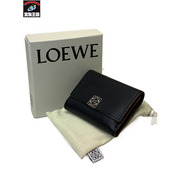 LOEWE アナグラム バーティカル ウォレット スモール ブラック 開封済み ロエベ 財布 コンパクトウォレット ミニ財布  3つ折り財布