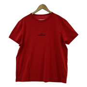 MAISON MARGIELA コットンジャージー 反転ロゴ刺繍Tee 46 レッド