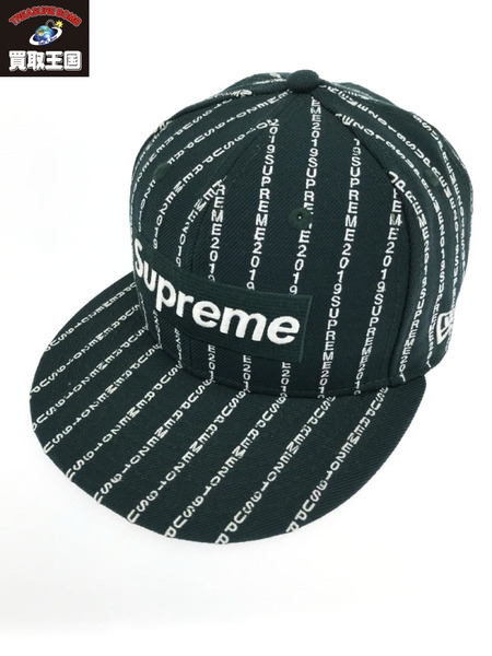 Supreme Text Stripe NewEra 19ss