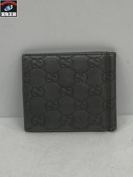 札入れ・マネークリップ GUCCI　シマ 　マネークリップ　グレー