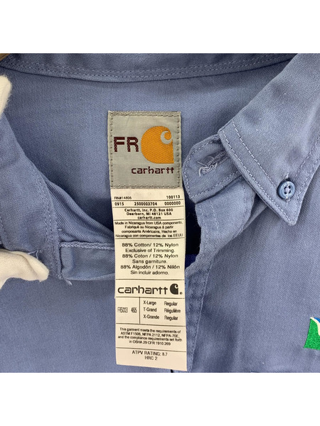 Carhartt 長袖シャツ ワークシャツ/ブルー/FRS003 465