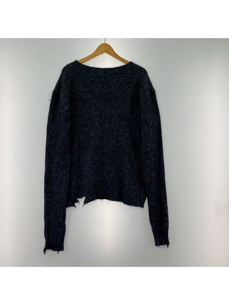 3D soft texture decorative const SILKY DAMAGE KNIT L[値下]