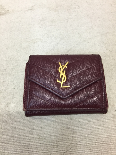 SAINT LAURENT/サンローラン/505118/三つ折り財布/キルティング/レザー 