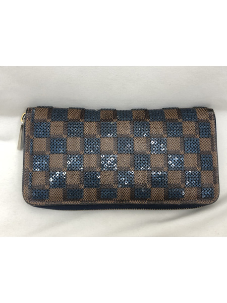 長財布 ダミエ ラウンドジップ