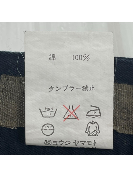 Y's パンツ 80s 裾ジップ ワイドパンツ 黒