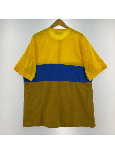 OLD・VINTAGE 半袖シャツ EURO 70s ノーカラー コットン 半袖シャツ