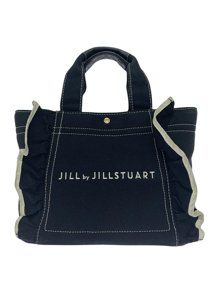 JILL by JILLSTUART キャンバス フリルハンドバッグ 黒｜商品番号 ...